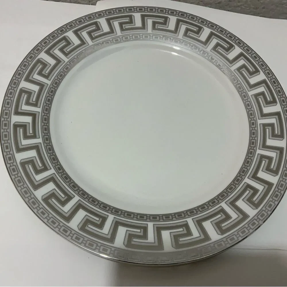 Fine Porcelain platinum Design Czech Republic Set Of 5 appetizers plate 6 3/8 G9